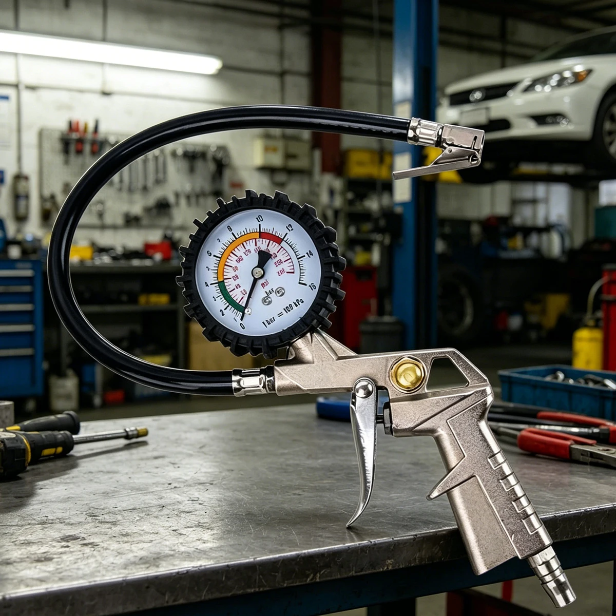 Car Accessories Job - Ferramenta de Enchimento de Pneus, Medidor
