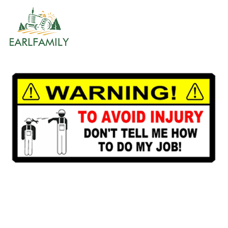 Car Accessories Job - Earlfamily 13cm x 5.7cm aviso para